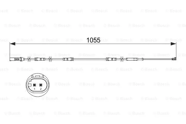 Stabdžių trinkelių susidėvėjimo daviklis BOSCH 1 987 473 508