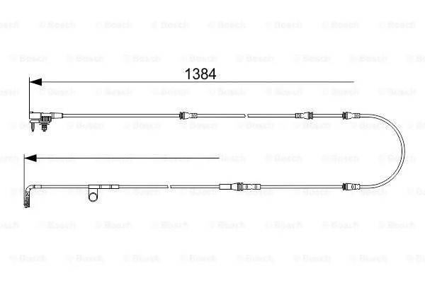 Stabdžių trinkelių susidėvėjimo daviklis BOSCH 1 987 473 582