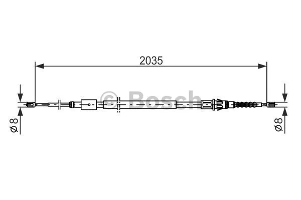 Stovėjimo stabdžio trosas BOSCH 1 987 477 598