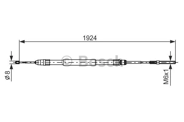 Stovėjimo stabdžio trosas BOSCH 1 987 477 693