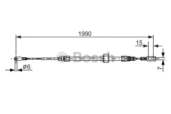 Stovėjimo stabdžio trosas BOSCH 1 987 477 854