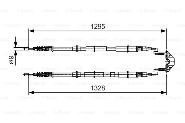 Stovėjimo stabdžio trosas BOSCH 1 987 477 908