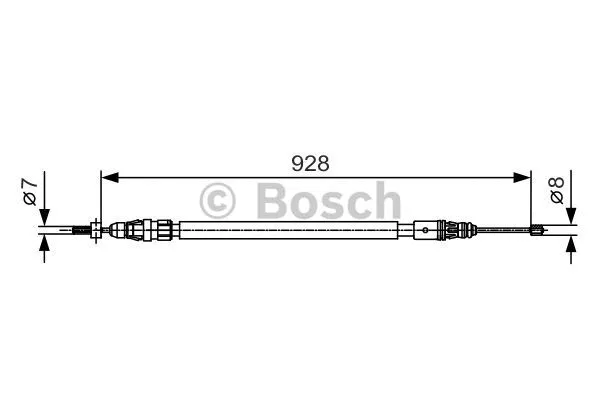 Stovėjimo stabdžio trosas BOSCH 1 987 482 000