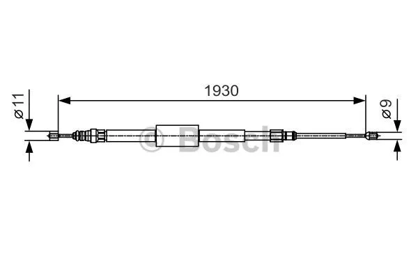 Stovėjimo stabdžio trosas BOSCH 1 987 482 011