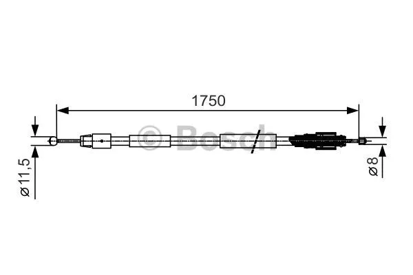 Stovėjimo stabdžio trosas BOSCH 1 987 482 018