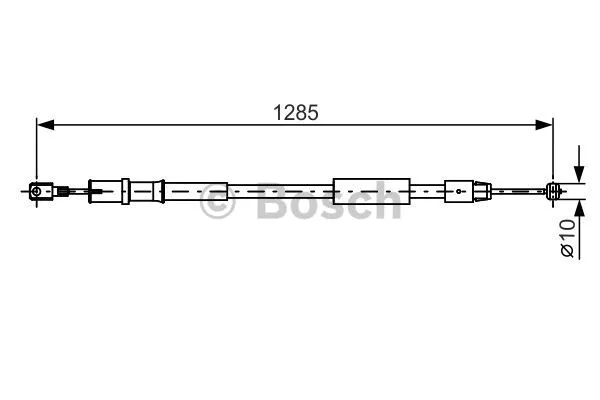 Stovėjimo stabdžio trosas BOSCH 1 987 482 026