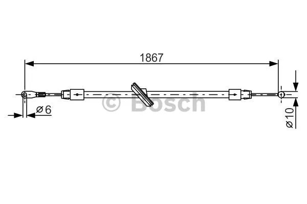 Stovėjimo stabdžio trosas BOSCH 1 987 482 028