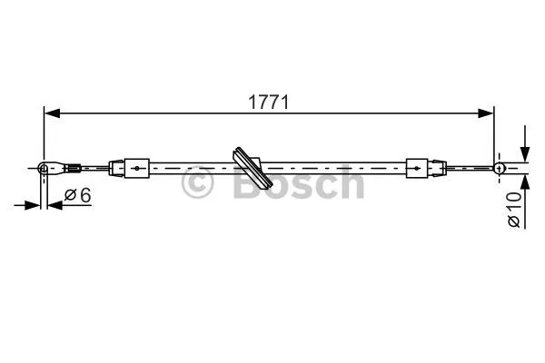 Stovėjimo stabdžio trosas BOSCH 1 987 482 030