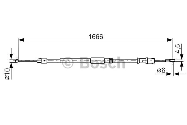 Stovėjimo stabdžio trosas BOSCH 1 987 482 032