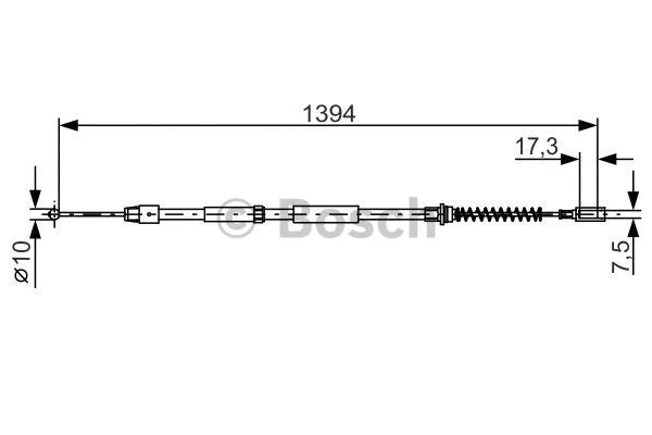 Stovėjimo stabdžio trosas BOSCH 1 987 482 033