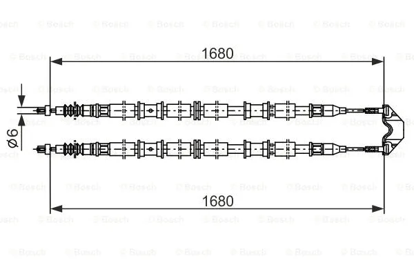 Stovėjimo stabdžio trosas BOSCH 1 987 482 107