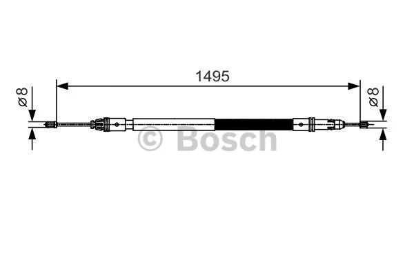 Stovėjimo stabdžio trosas BOSCH 1 987 482 118