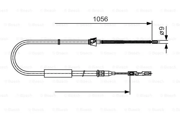 Stovėjimo stabdžio trosas BOSCH 1 987 482 125