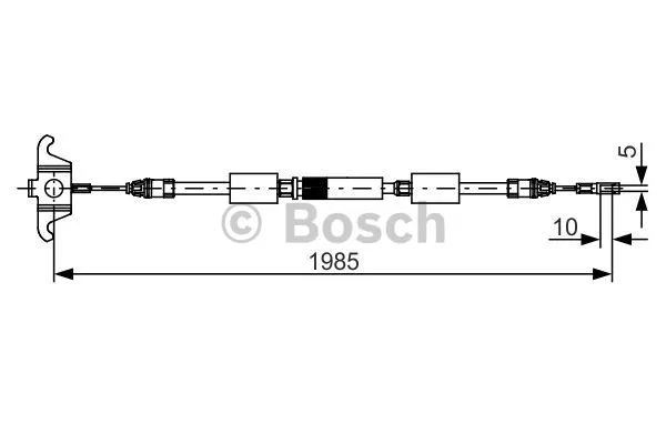 Stovėjimo stabdžio trosas BOSCH 1 987 482 128