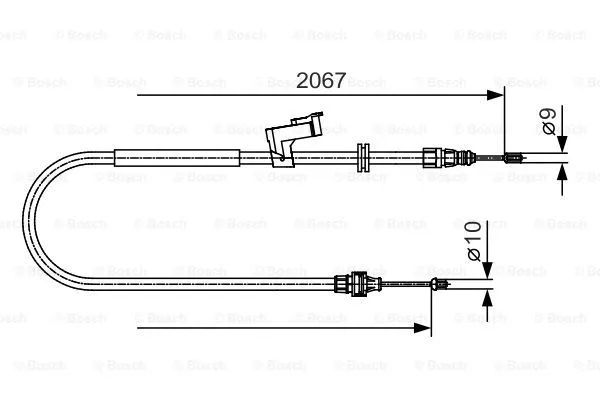 Stovėjimo stabdžio trosas BOSCH 1 987 482 134
