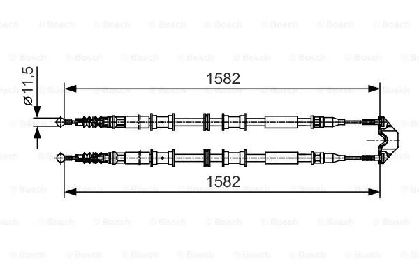 Stovėjimo stabdžio trosas BOSCH 1 987 482 138