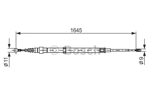 Stovėjimo stabdžio trosas BOSCH 1 987 482 191