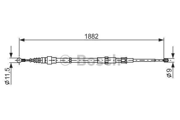 Stovėjimo stabdžio trosas BOSCH 1 987 482 193
