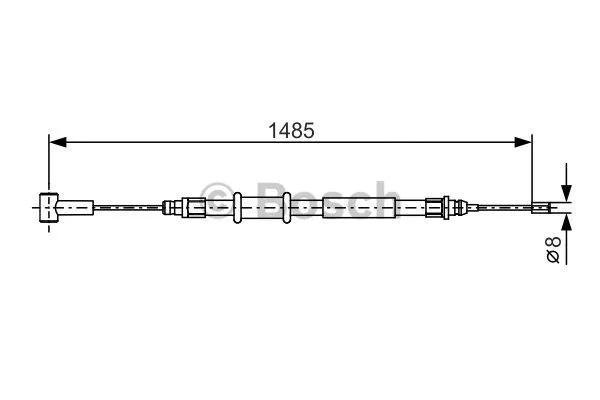 Stovėjimo stabdžio trosas BOSCH 1 987 482 214