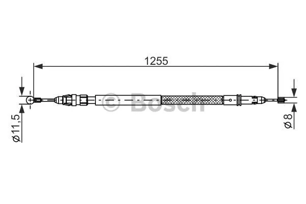 Stovėjimo stabdžio trosas BOSCH 1 987 482 235