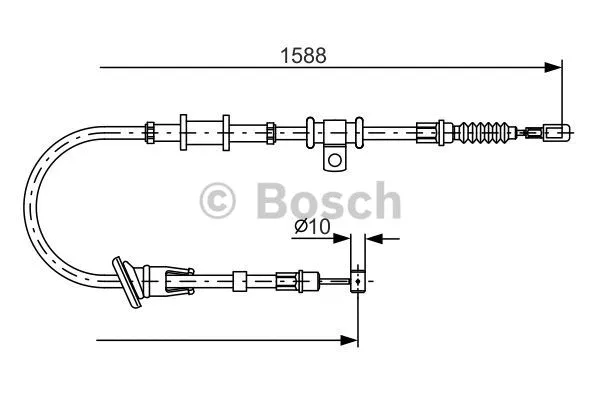 Stovėjimo stabdžio trosas BOSCH 1 987 482 245