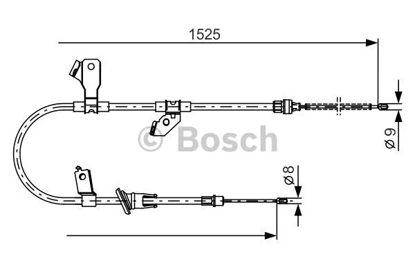 Stovėjimo stabdžio trosas BOSCH 1 987 482 247