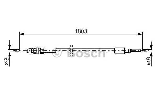 Stovėjimo stabdžio trosas BOSCH 1 987 482 317