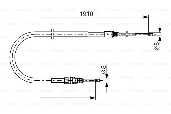 Stovėjimo stabdžio trosas BOSCH 1 987 482 323