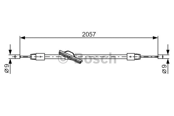 Stovėjimo stabdžio trosas BOSCH 1 987 482 331