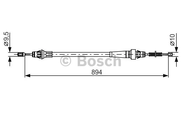 Stovėjimo stabdžio trosas BOSCH 1 987 482 365