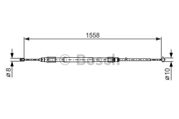Stovėjimo stabdžio trosas BOSCH 1 987 482 368