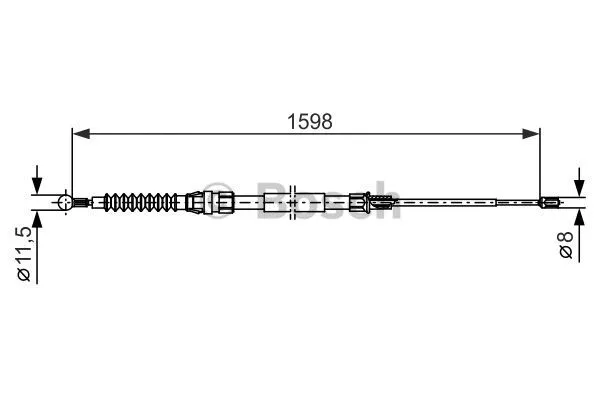 Stovėjimo stabdžio trosas BOSCH 1 987 482 379