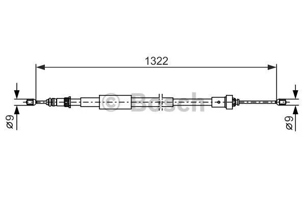 Stovėjimo stabdžio trosas BOSCH 1 987 482 385