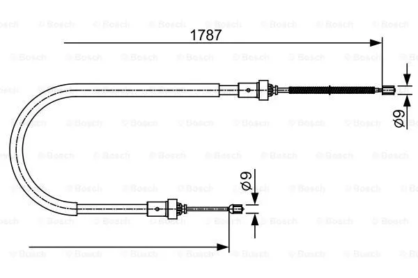Stovėjimo stabdžio trosas BOSCH 1 987 482 410