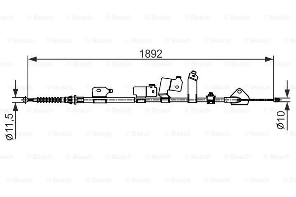 Stovėjimo stabdžio trosas BOSCH 1 987 482 439
