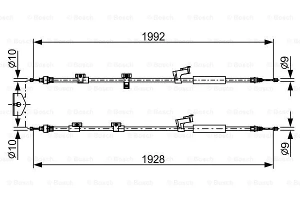 Stovėjimo stabdžio trosas BOSCH 1 987 482 494