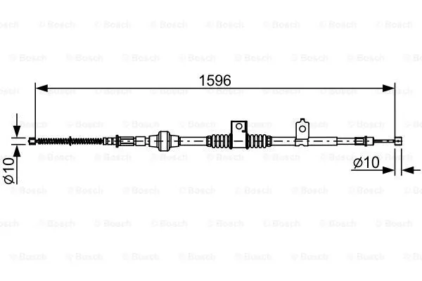 Stovėjimo stabdžio trosas BOSCH 1 987 482 520