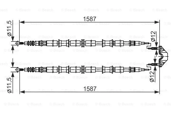 Stovėjimo stabdžio trosas BOSCH 1 987 482 537