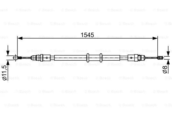 Stovėjimo stabdžio trosas BOSCH 1 987 482 551