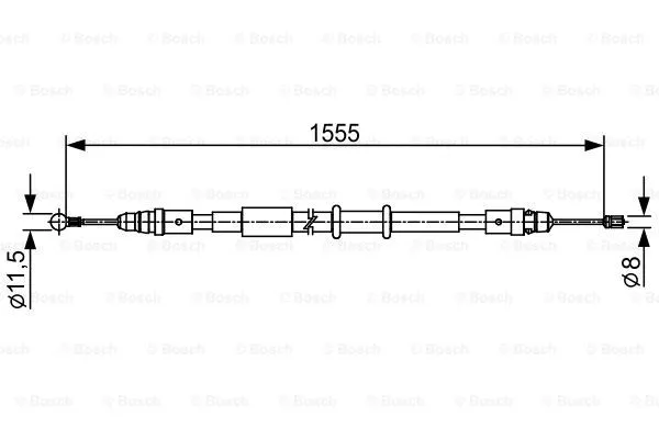 Stovėjimo stabdžio trosas BOSCH 1 987 482 552
