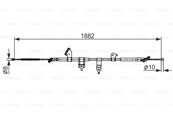 Stovėjimo stabdžio trosas BOSCH 1 987 482 567