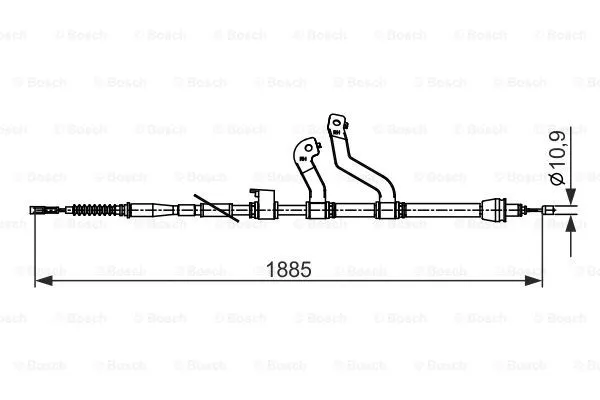 Stovėjimo stabdžio trosas BOSCH 1 987 482 573