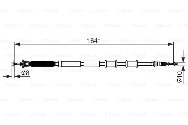 Stovėjimo stabdžio trosas BOSCH 1 987 482 582