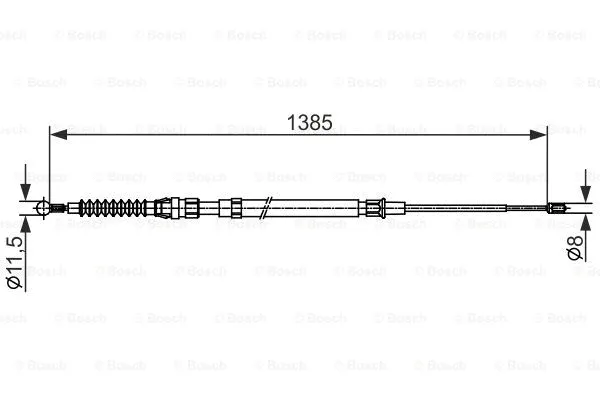 Stovėjimo stabdžio trosas BOSCH 1 987 482 584