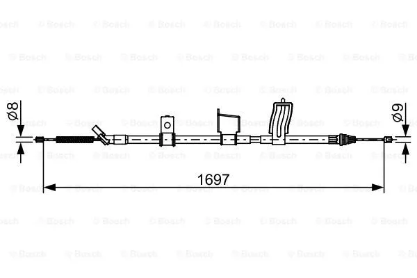Stovėjimo stabdžio trosas BOSCH 1 987 482 628