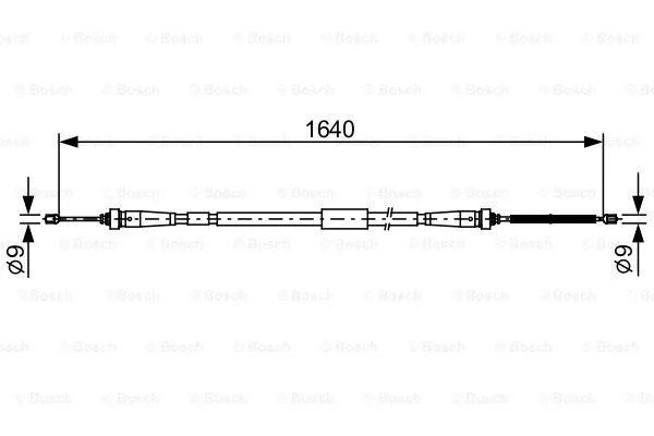Stovėjimo stabdžio trosas BOSCH 1 987 482 638