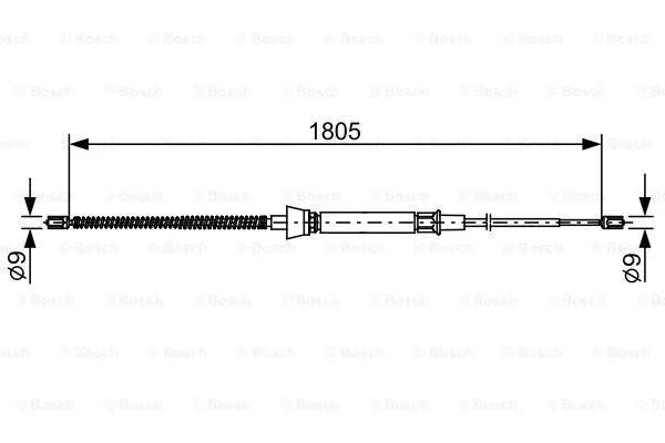 Stovėjimo stabdžio trosas BOSCH 1 987 482 646