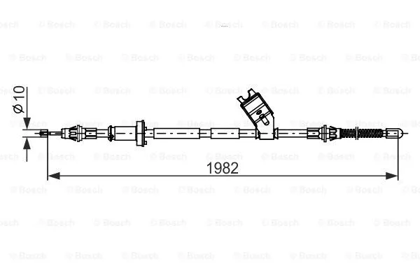 Stovėjimo stabdžio trosas BOSCH 1 987 482 747