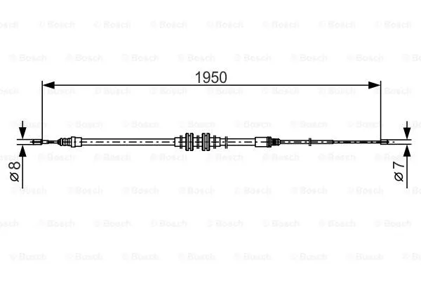 Stovėjimo stabdžio trosas BOSCH 1 987 482 785