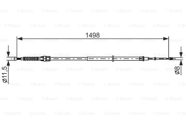 Stovėjimo stabdžio trosas BOSCH 1 987 482 789
